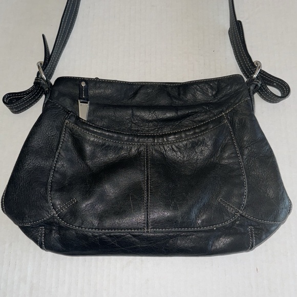 Tignanello Black Butter Leather Shoulder Bag - Picture 2 of 10